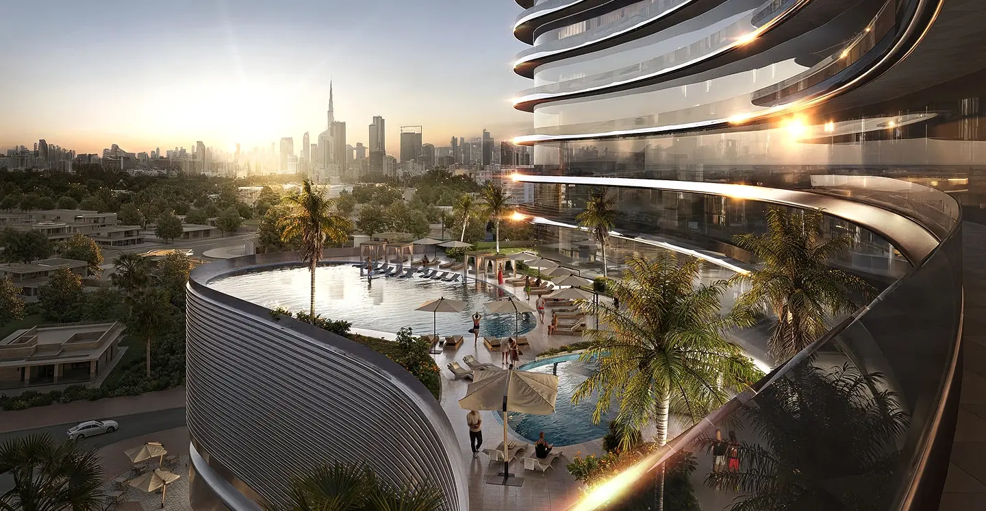 Lagoon Living at Binghatti Skyflame